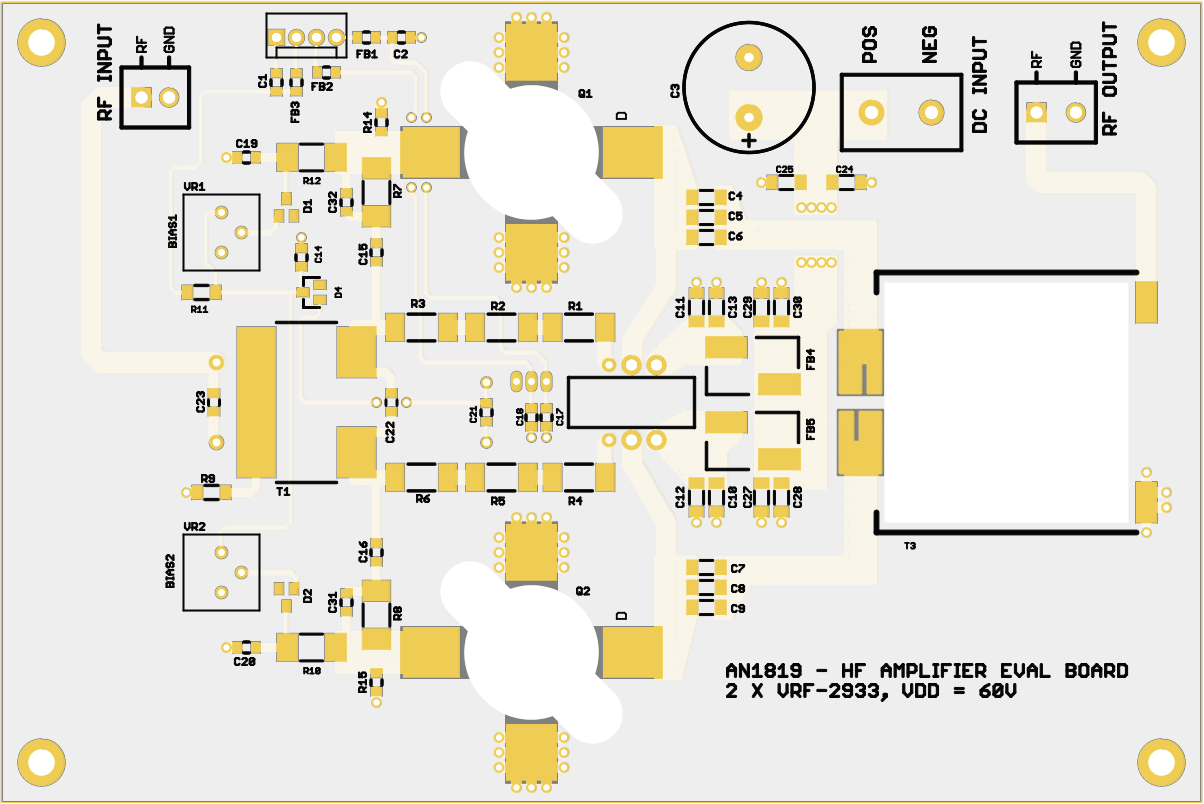 Microsemi AN1819 500W Amp Eval Board
